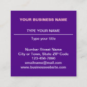 Gewoon ontwerp van teksten aan de voorzijde van Pa Vierkante Visitekaartje (Voorkant)