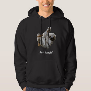 Gewoon ophangen Grappige Schattigee luiaard Hoodie