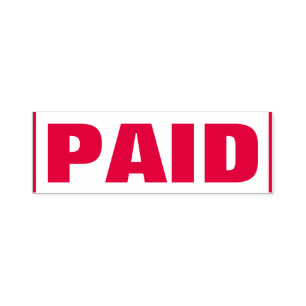 Gewoon "PAID" Rubberstempel Zelfinktende Stempel