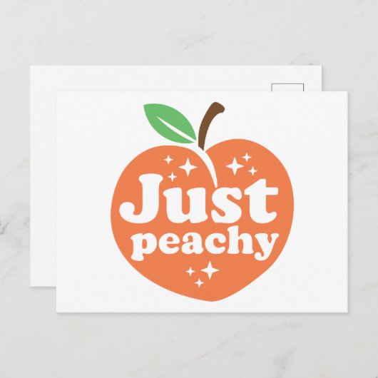 Gewoon Peachy Feestdagenkaart (Voorkant / Achterkant)
