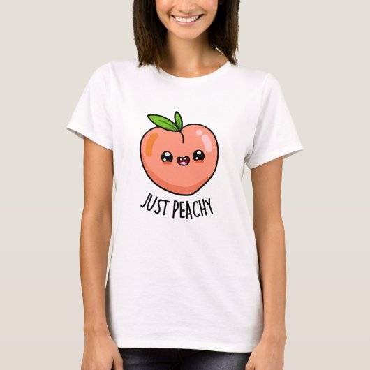 Gewoon Peachy Funny Peach Pun T-shirt (Voorkant)