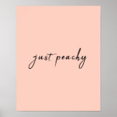 Gewoon Peachy | Modern minimalistisch geluid Poster (Voorkant)