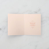 Gewoon Peachy Retro Wedding Bedankt (Binnen)