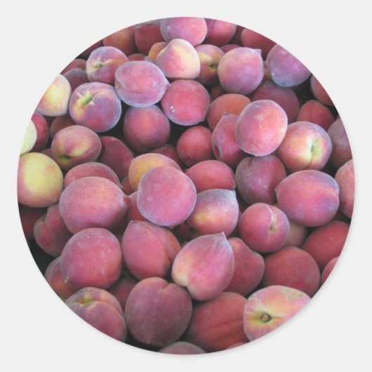 Gewoon Peachy Ronde Sticker (Voorkant)