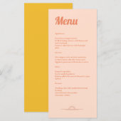 Gewoon Peachy Wedding Menu (Voorkant / Achterkant)