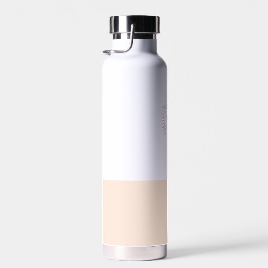 Gewoon Peachy Wedding Monogram Waterfles (Rechts)