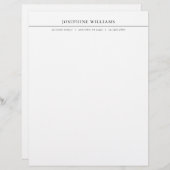 Gewoon persoonlijke briefhoofd (Voorkant / Achterkant)