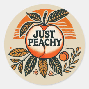 Gewoon perziken ronde sticker