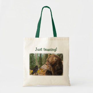 Gewoon plassen! Crow Raven Beer wildlife canvas ta Tote Bag