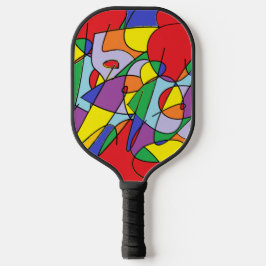 Gewoon plezier, heldere kleuren en wervelingen pickleball paddle