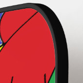 Gewoon plezier, heldere kleuren en wervelingen pickleball paddle (Links Detail)