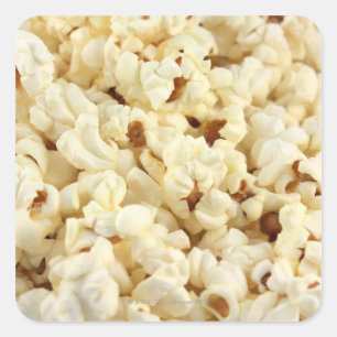 Gewoon popcorn dicht bij elkaar. vierkante sticker