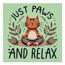 Gewoon poten en ontspannen yoga kat