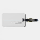 Gewoon professioneel modern zwart grijs rood bagagelabel (Achterkant horizontaal)