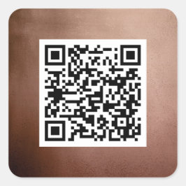 Gewoon QR Code Elegant Roos Gold Professional Vierkante Sticker