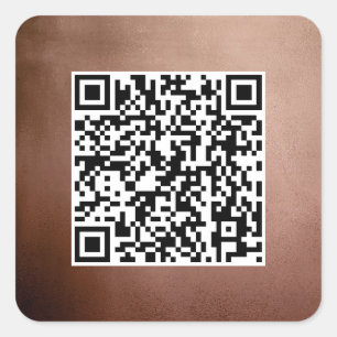 Gewoon QR Code Elegant Roos Gold Professional Vierkante Sticker