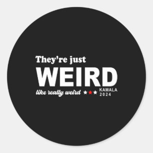 Gewoon raar als echt raar ronde sticker
