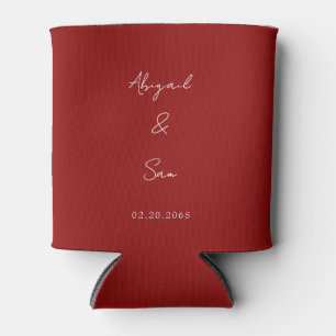 Gewoon Red Script Wedding Favoriet Blikjeskoeler
