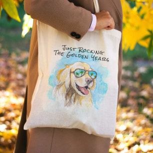 Gewoon relaxen tijdens de gouden jaren - grappige tote bag