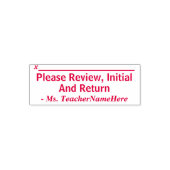 Gewoon "Review, Initiaal en terugkeer alstublieft" Zelfinktende Stempel (Design)