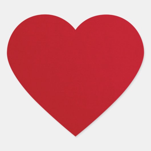Gewoon rode kleur hart sticker (Voorkant)
