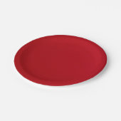 Gewoon rode kleur papieren bordje (Gekanteld)