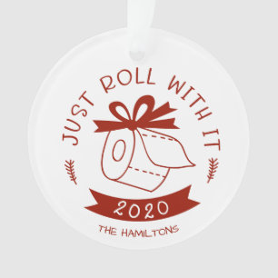 Gewoon Rollen Met Het Grappige Covid Kerstmis Ornament