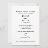 Gewoon rollen met het uitgestelde bruiloft aankond kaart (Achterkant)