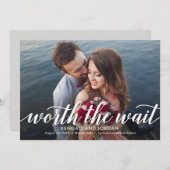 Gewoon romantische bewerkbare KLEUR Opslaan van de Bedankkaart (Voorkant / Achterkant)