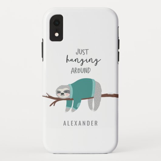 Gewoon rondhangen met een leuke cartoon sloep Case-Mate iPhone case (Achterkant)