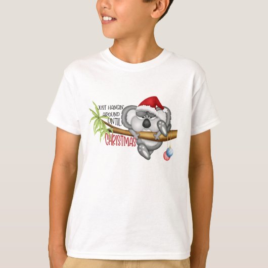 Gewoon rondhangen tot de kerst koala t-shirt (Voorkant)