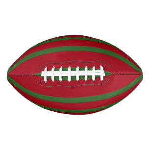 Gewoon Rood en groen Vrolijk kerstpatroon American Football