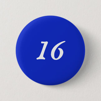 Gewoon Royal Blue 16 Ronde Button 5,7 Cm