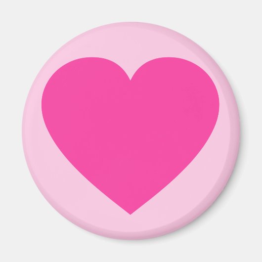 Gewoon roze hart magneet (Voorkant)