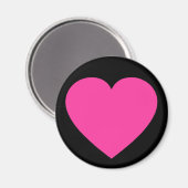 Gewoon roze hart magneet (Voorkant / Achterkant)