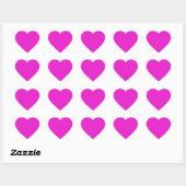 Gewoon roze hart sticker (Vel)