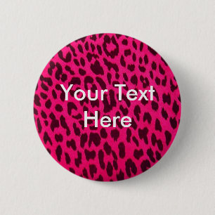 Gewoon roze luipaard Button
