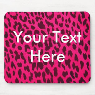 Gewoon roze luipaard printmousepad muismat