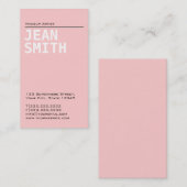 Gewoon roze make-up artistiek Visitekaartje (Voorkant / Achterkant)