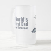 Gewoon 's werelds beste vader en visser glas matglas bierpul (Voorkant links)