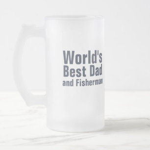 Gewoon 's werelds beste vader en visser glas matglas bierpul