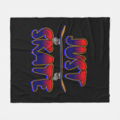 Gewoon Schaats Skateboard Red Blue Skateboarder Fleece Deken (Voorkant (Horizontaal))