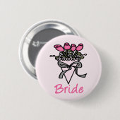 Gewoon Schattig Bridal Bouquet Ronde Button 5,7 Cm (Voorkant /achterkant)