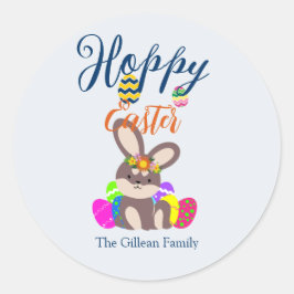 gewoon schattig gebak Happy Easter familie Ronde Sticker