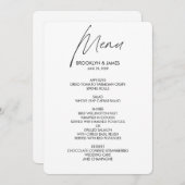 Gewoon Script Weddenschap Wit menu (Voorkant / Achterkant)