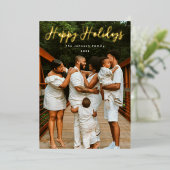 Gewoon Scripted Photo Folie Feestdagenkaart (Staand Voorkant)