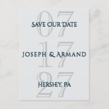Gewoon Silver Save the Date Briefkaart