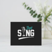 Gewoon Sing Choir Singer Musician Singing Music Gi Briefkaart (Staand voorkant)