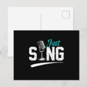 Gewoon Sing Choir Singer Musician Singing Music Gi Briefkaart (Voorkant / Achterkant)