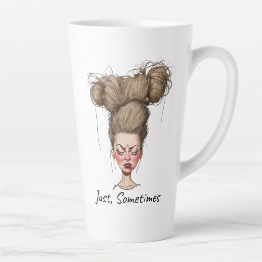 Gewoon, soms! Grappige slechte dag Latte Mok (Rechts)